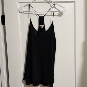 Black Double layer racer back top